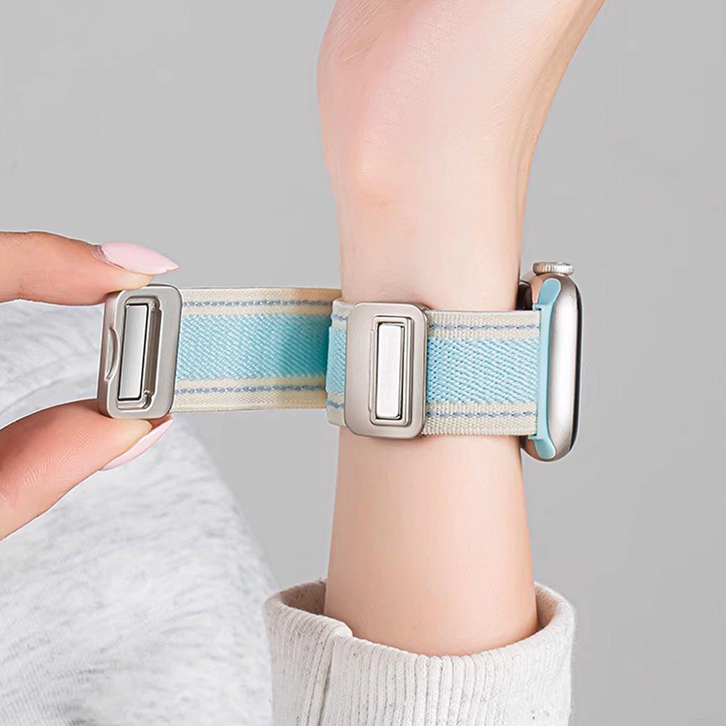 Innovative Magnetic Strap for Apple Watch S10 9 8 7 6 SE Color Nylon Watch Accessories Band for Iwatch 38 40 41 42 44 45 46 49mm
