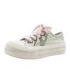 Belle Summer Platform Canvas Shoes Thick Shoelaces Big Head Shoes Thin Casual Shoes