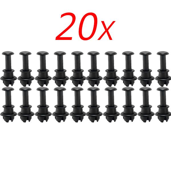 20/2PCS Car Retainer Clips Black Vehicle Trunk Luggage Rack Hook Pivot Fastener Buckle Interior Trim Card Door Liner Fixed Clamp