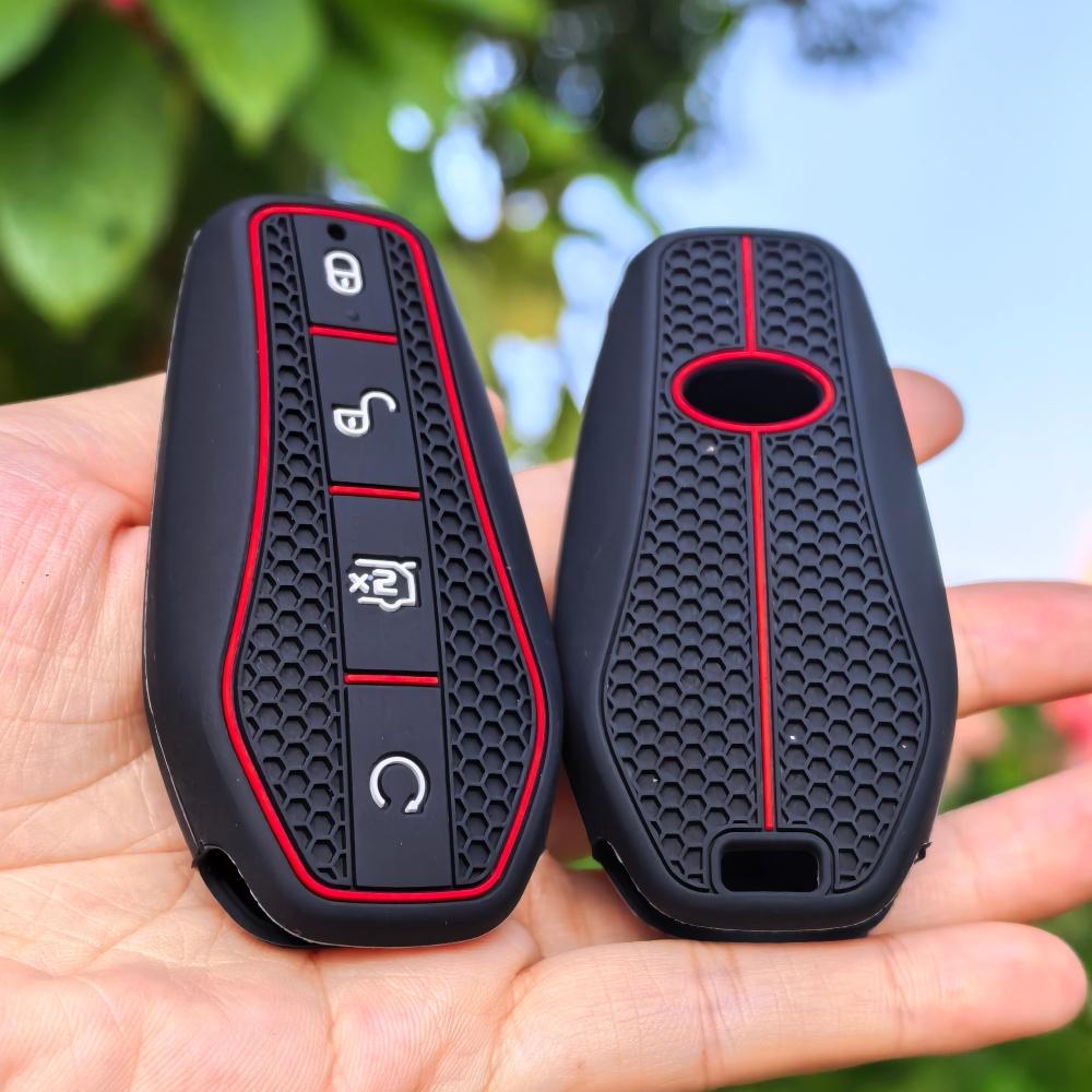 Silicone Car Remote Key Cover Holder Chain Key Case for BYD Atto 3 Han EV Dolphin Song PRO Max Tang DM Yuan Dolphin E2 Qin PLUS