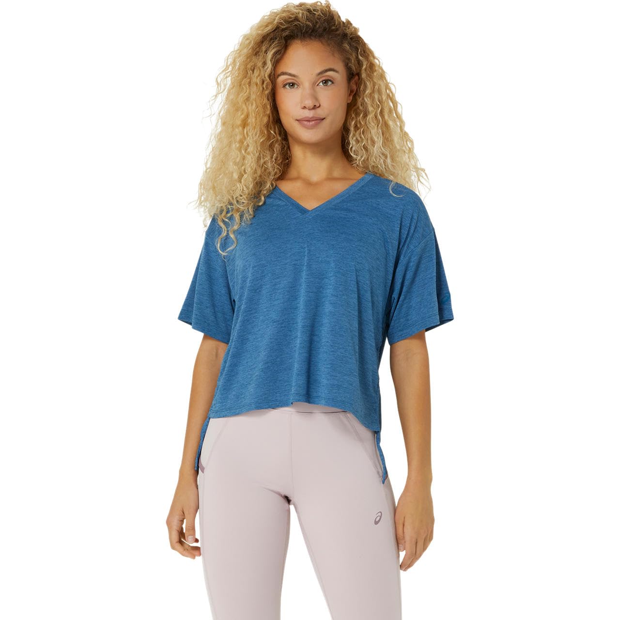 

Training Wear NAGINO Flex Heather Short Shirt 2032D053 Rich Navy L [Asics] Women s