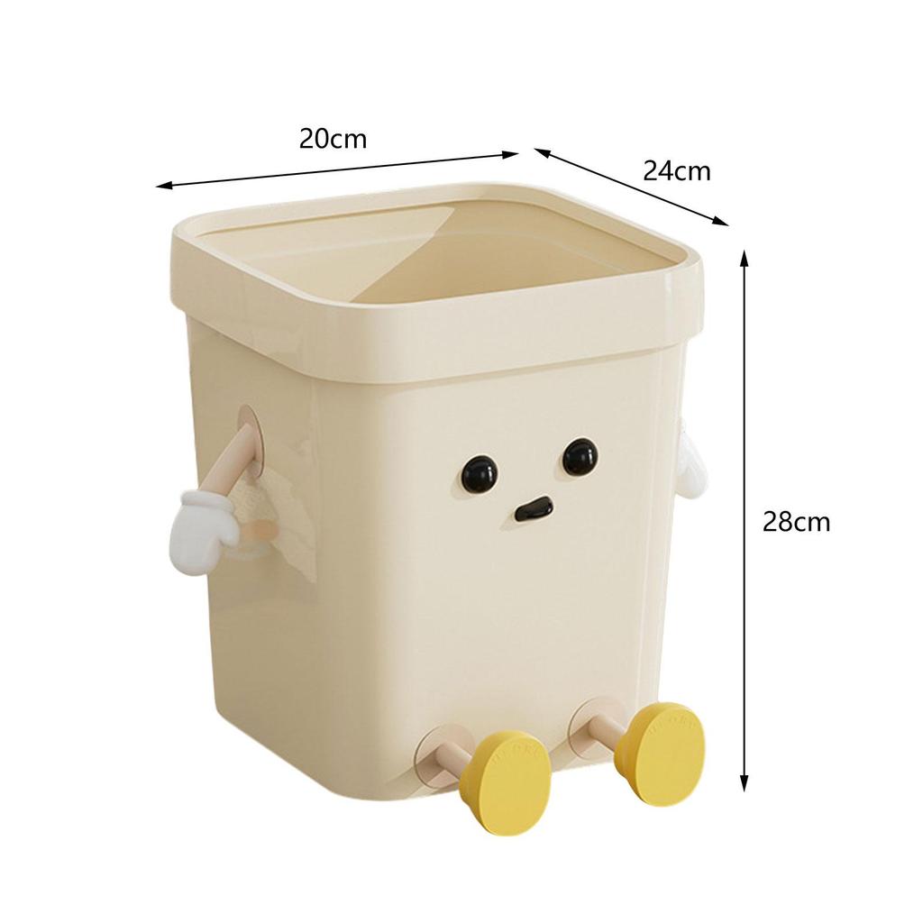 Creative Trash Can Lightweight Sturdy Interesting Multifunctional Rubbish Container for Under Desk Living Room Home Study Dorm