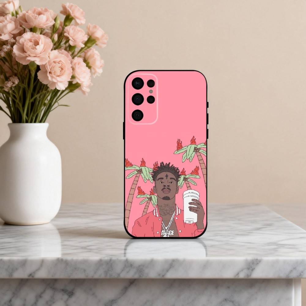 Cool Rapper 21 S-Savage-E Phone Case For Samsung S25,24,23,22,30,21,10,9,Ultra,Plus,Lite,FE,4,5 G Soft Black Case