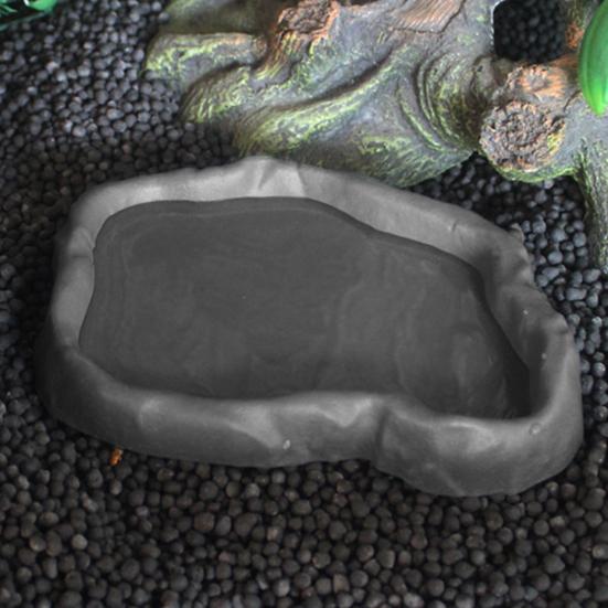 Reptilmater Terrariumskål Skilpaddefôr og Vannmateskål for Skilpadde Øgle Gekko Skjeggagam
