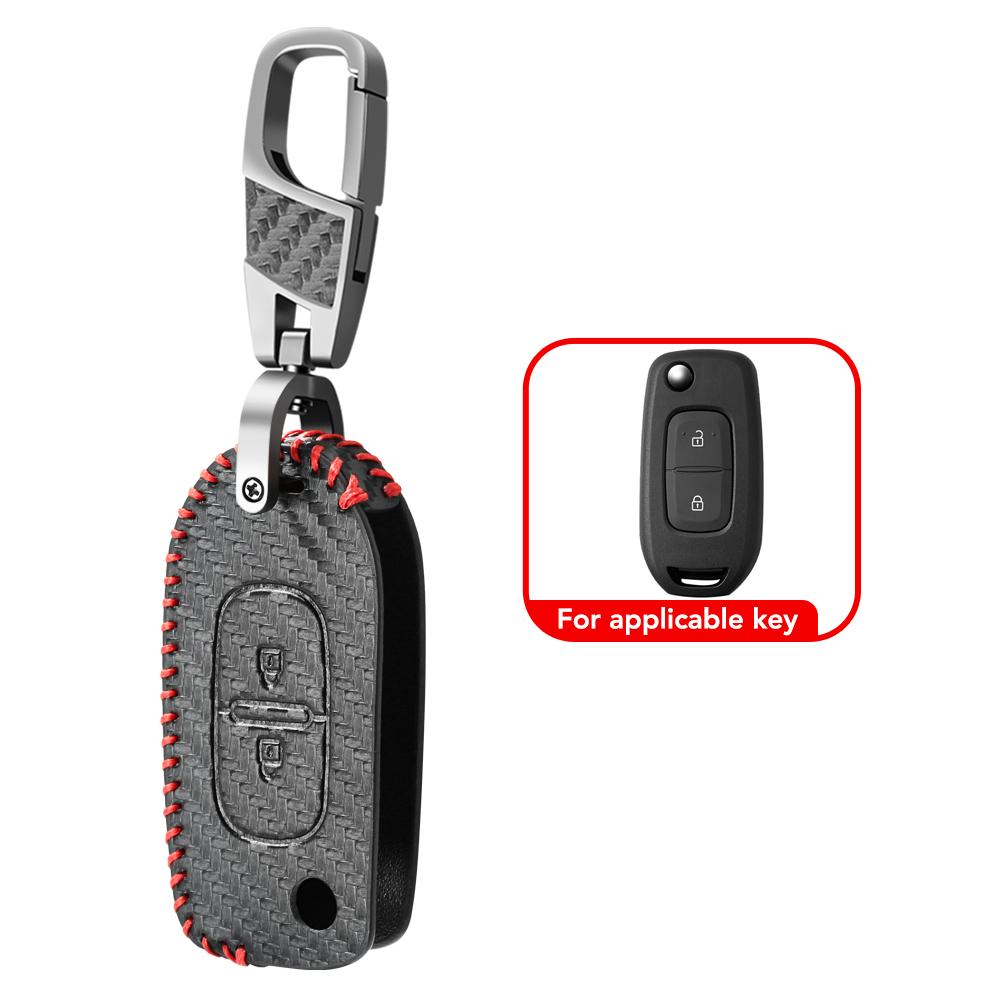 

Для Renault Kadjar Captur Megane Sandero Stepway Logan Clio 5 Arkana 2020 2021 Чохол-книжка для автомобільного ключа, Захисник ключа 2 buttons