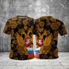 Russia Flag Map Pattern T Shirt For  Printed T-Shirts Summer Casual Round Neck Tees Loose Short Sleeve Top