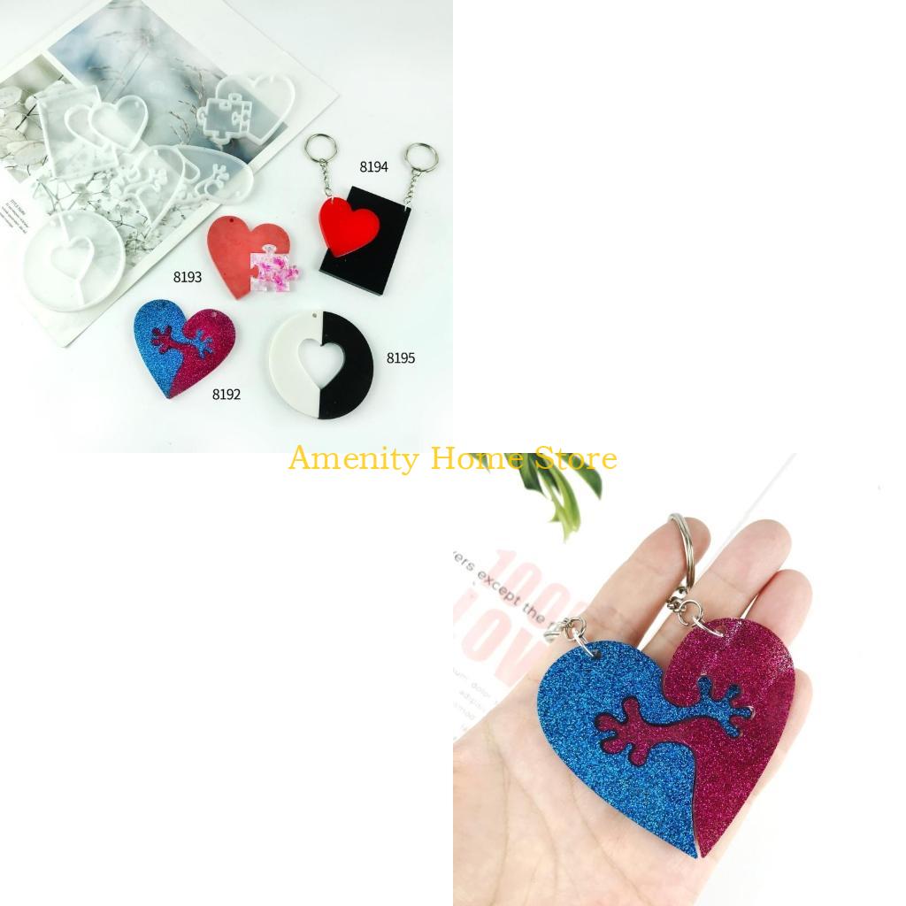 F26C Key Buckle Silicone Pendant DIY Crystal Dropper Mold Ornament Silica Gel Mold Ornament Jewelry Pendant Decoration Mold