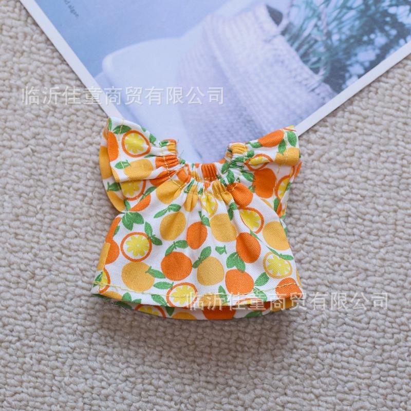 Labubu Doll Clothing Headmaster Dog Floral Dress 17cm Plush Doll Clothing Accessories Labubu I II Idol Doll Sitting Party