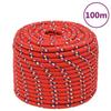 152411 vidaXL Boat Rope Red 14 Mm 100 M Polypropylene