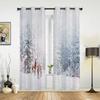 Weihnachten Schnee Schneeflocken Blätter Tannenzapfen Dekoration Vorhänge für Kinderzimmer Wohnzimmer Vorhänge Küchenfenstervorhang