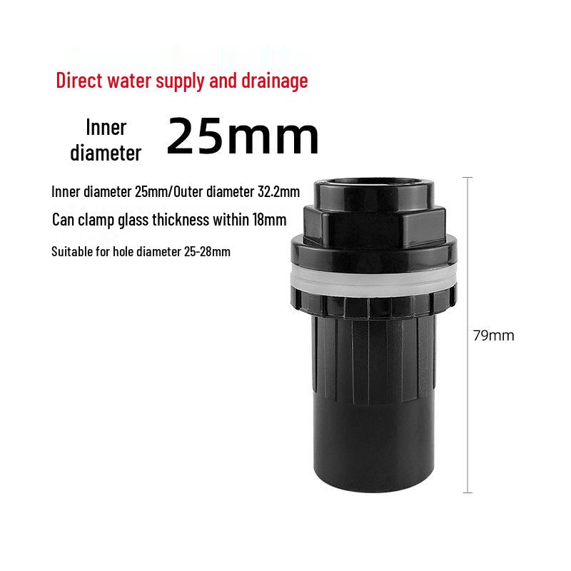 UPVC Fish Tank Plumbing Fittings: Hard Water Pipe Connector & Elbow Tee (Black)