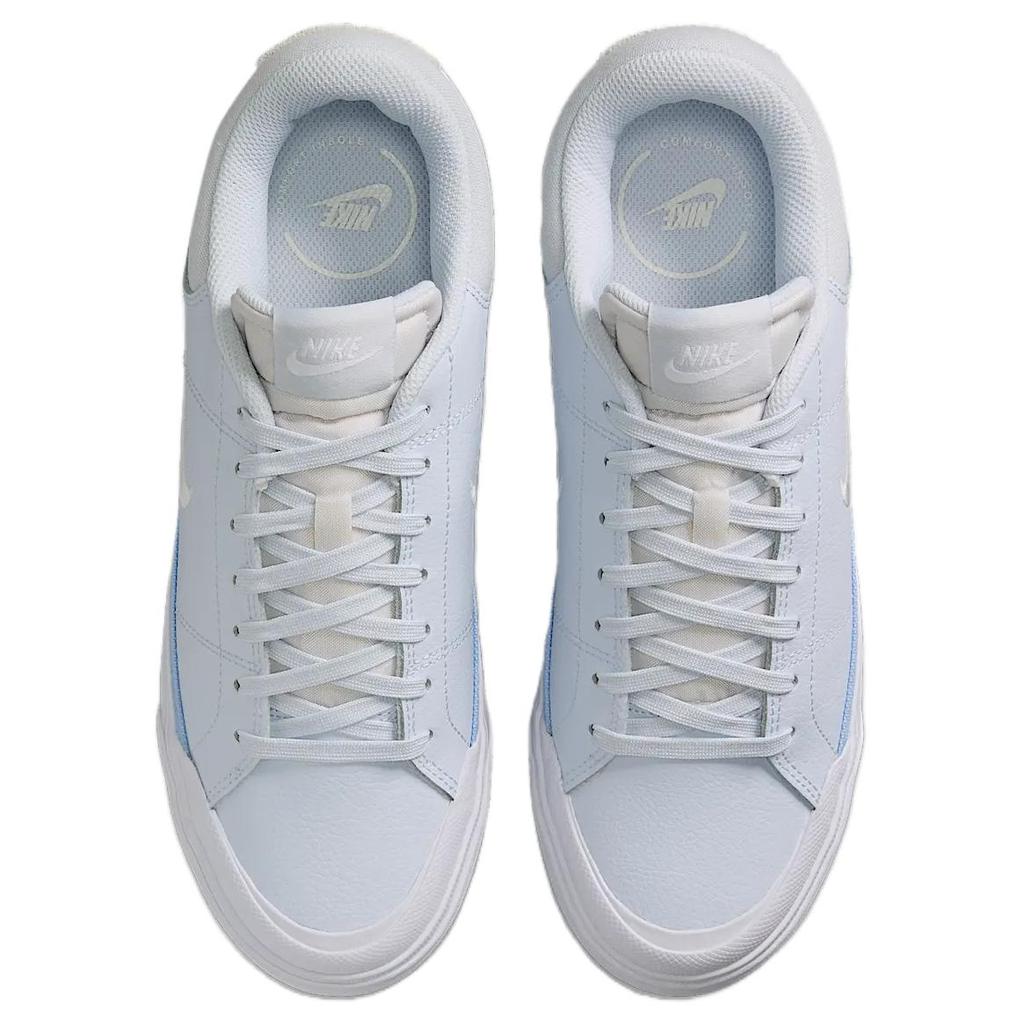 Nike Court Legacy Lift Comfortable Versatile Non-Slip Durable Low-Top Skate Shoes Women Sneakers Light-Blue FV5526-001