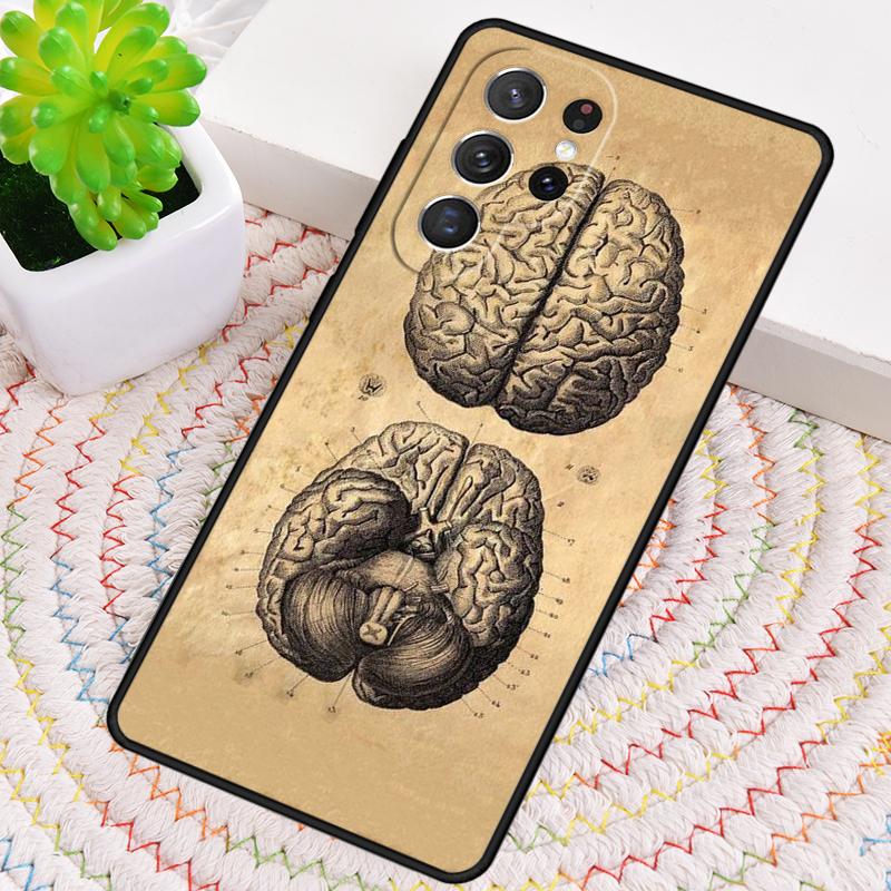 Human Organs Brain Soft Silicone Phone Case For Samsung Galaxy Note 10 Pro S26 S25 S24 S23 S22 S21 Plus S25Ultra Capa Cover