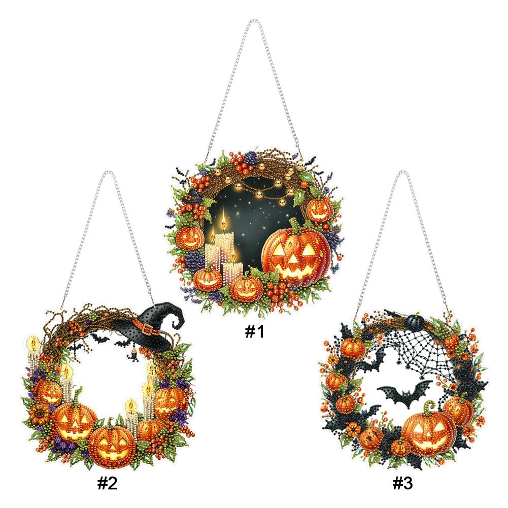 2D Flat Acrylic DIY Rhinestone Diamond Art Window Pendants Special Shape Diamond Painting Set Window Hanging Art for Home Decor