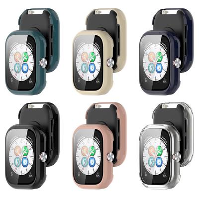 PC Watch Case with Tempered Glass Protection Frame Anti-Fall Watch Screen Protector Anti-Scratch for Honor Choice Haylou Watch