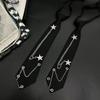Punk Star Chain Decors Neck Tie for JK Costumes and Everyday Wear Uniform Tie Party Neckwear for Student Formal Event