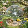 Transparent Umbrella Bird Feeder Rainproof Large Capacity Hummingbird Feeder Open Platform Hanging Bird Bath