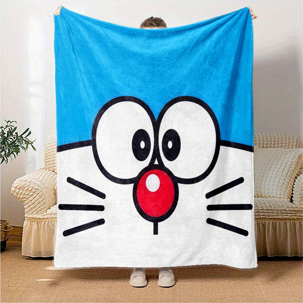 Doraemon Flannel Blanket, High quality Comfortable for All Seasons, Home Decor, Warmth and Comfort