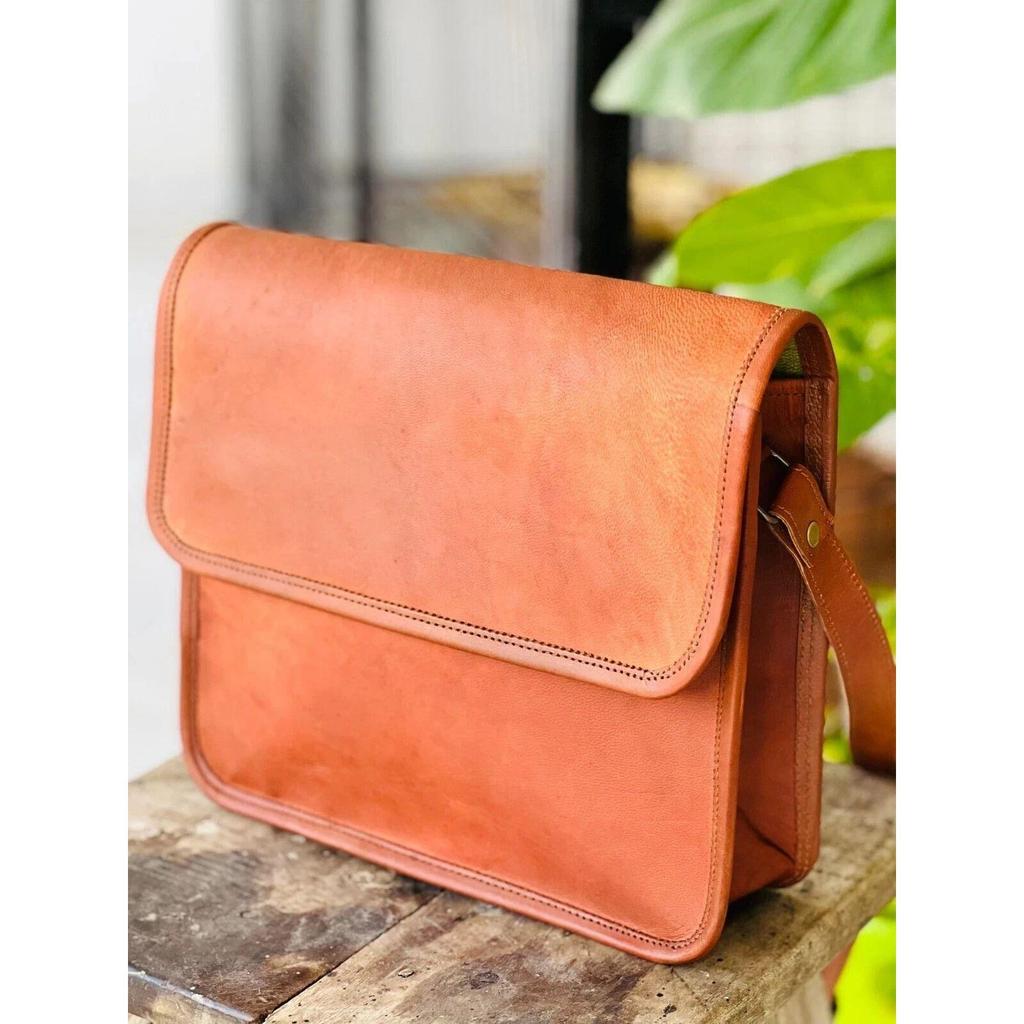 Men's Stable Leather Messenger Bag Shoulder Laptop Bag Briefcase