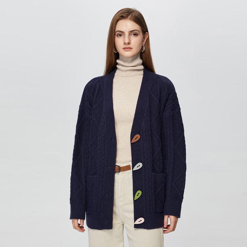 Shetu Women's Relaxed V-Neck Sweater Cardigan