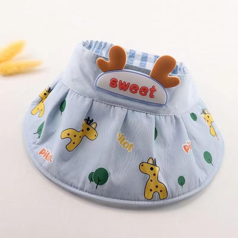 Children's UV Protection Sun Hat with Large Brim - Breathable, Lightweight, Baby Giraffe Design for Boys & Girls