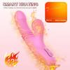 Powerful Telescopic Rabbit Vibrator with Sucking Heating G-Spot Stimulate  Famale Erotic Gadgets Vibration Massagers In Girls