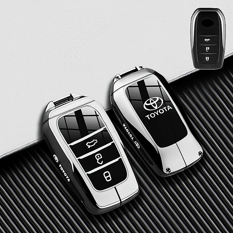 Car Key Case Cover Shell Fob For Toyota CHR Hilux Fortuner Land Cruiser 200 Camry Corolla Crown RAV4 Highland Key Chain