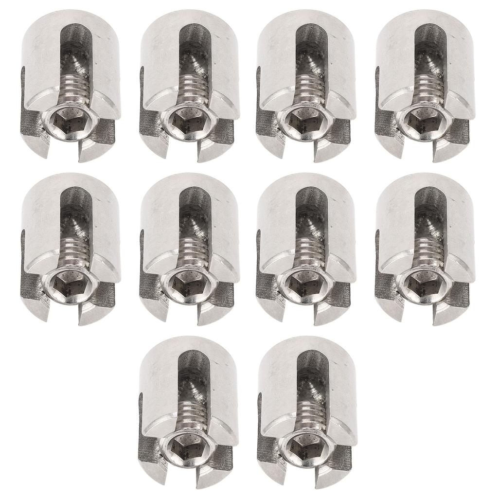 10Pcs Wire Rope Trellises Cross Clip Stainless Steel Cable Railing Rope Clamp for Wall Trellises System