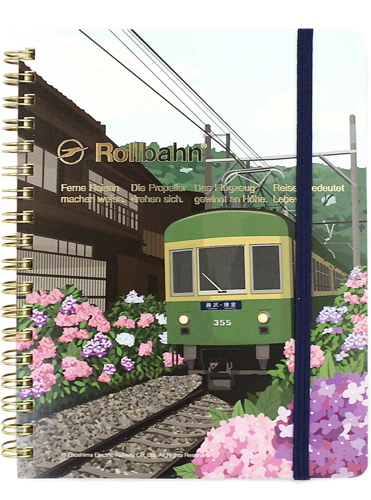 

Блокнот Rollbahn в коллаборации с Enoshima Electric Railway, дизайн «Гортензия» [Лимитированная серия] размер L