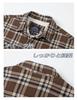TACVASEN Check Shirt with Chest Pocket and Fleece Casual Sports Flannel Biking Soft Size 2XL Men's Lining, Coat, Top, Shirt, Wear, Travel, Brown,