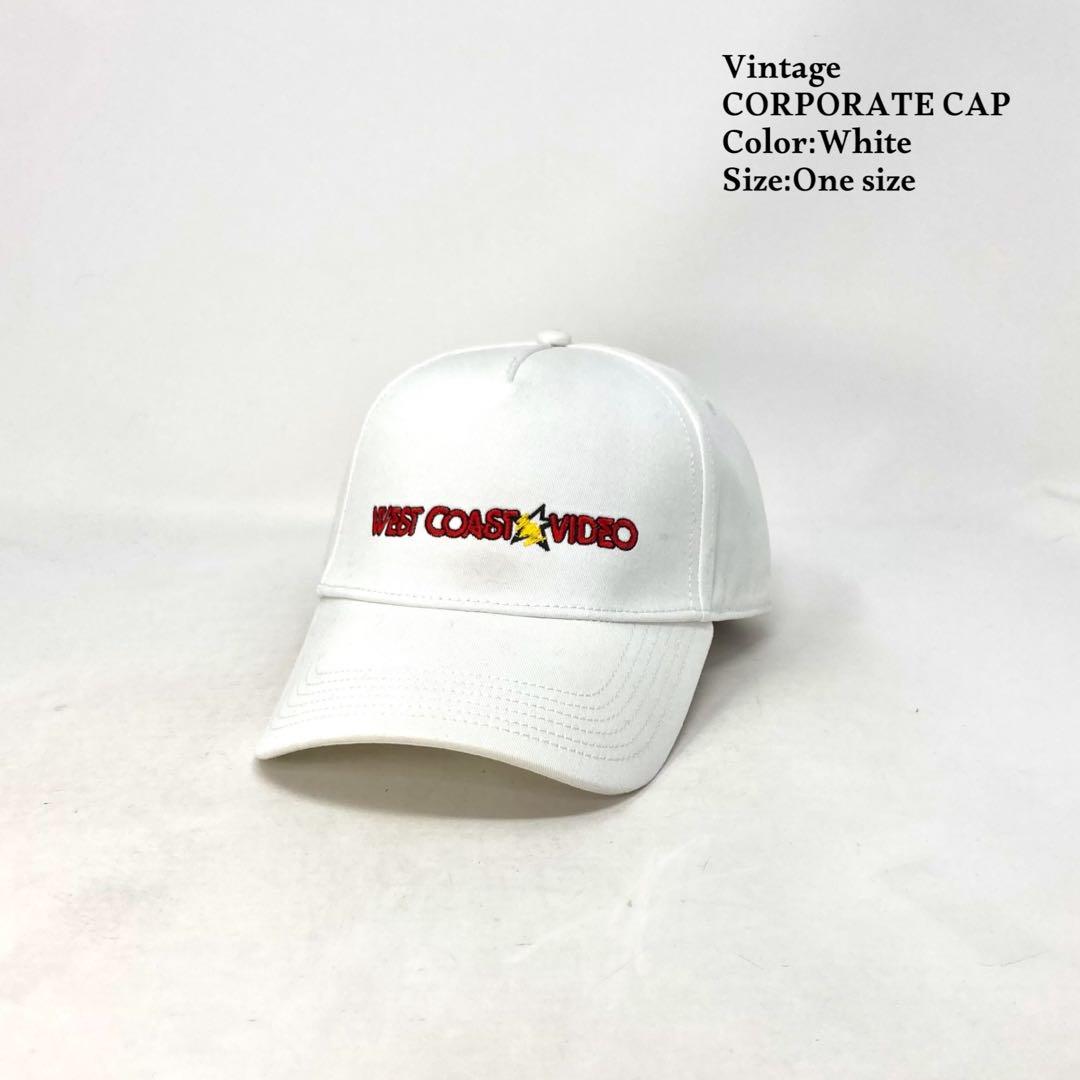 

[USED] Vintage trucker cap, corporate, video shop, used clothing, white