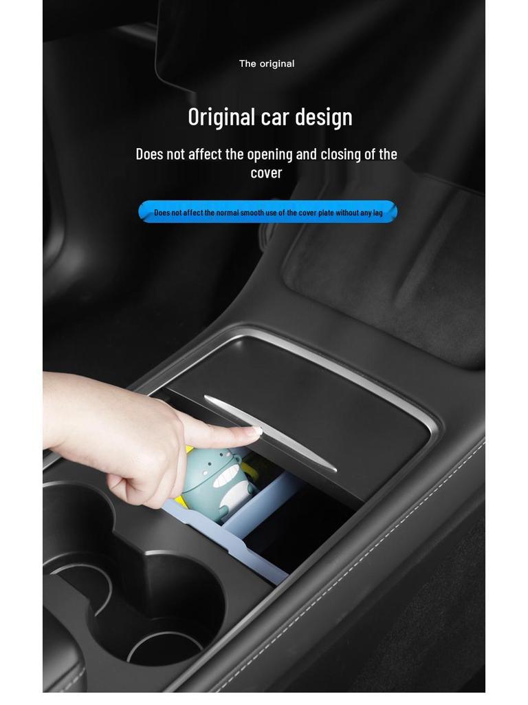 Tesla Model 3/Y Console Storage Organizer Silicone Double-Layer Box