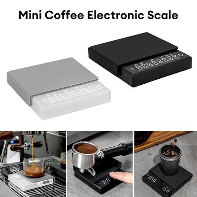 2KG/0.1G Kitchen Coffee Scale with Timer Rechargeable Digital Scale 0.1g High Precision 3 Modes Drip Espresso Scale Barista Gift