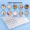 1pc Clear Painting Storage Box - 56 Grids for Nail Art, Jewelry, and Accessories - Organize and Display Your Nail Art Supplies