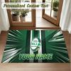 Crystal Velvet Square Rug Custom NameIreland Rugby Pattern Non Slip Home Floor Decor Rug