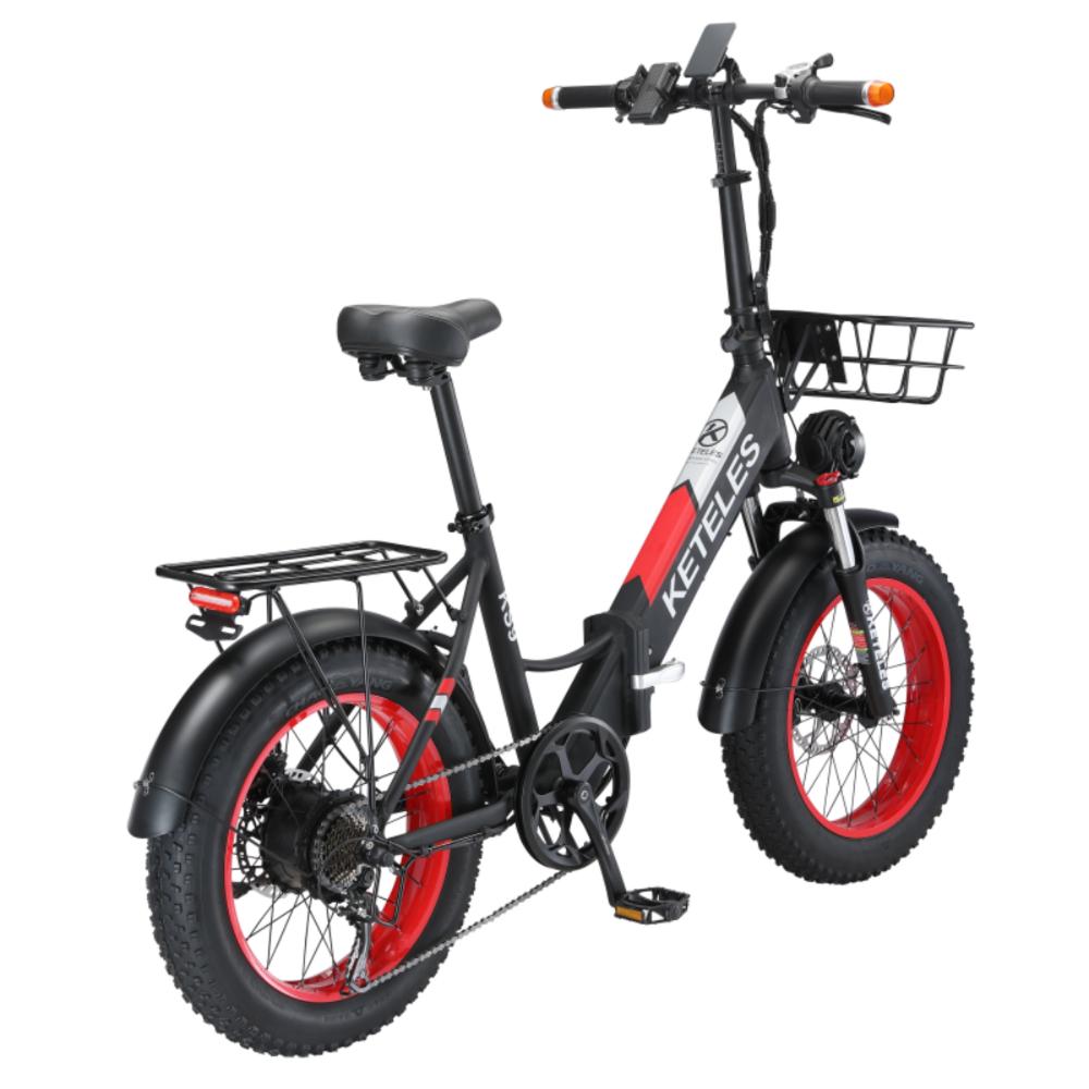 KETELES KS9 City Elektrofahrrad 1000W, 48V 18Ah, Hydraulische Scheibenbremse, Shimano 7-Gang, Drehgasgriff, 20"x4.0" Fat Tyre Falt-E-Bike