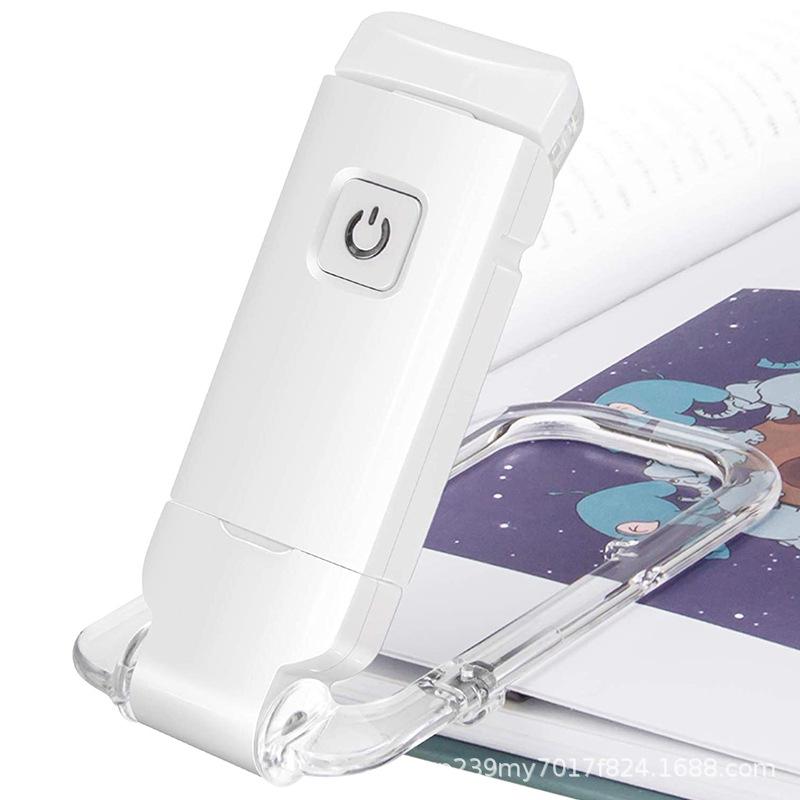 LED Mini USB Rechargeable Foldable Book Light - Portable, Eye-Protection Clip Lamp for Reading