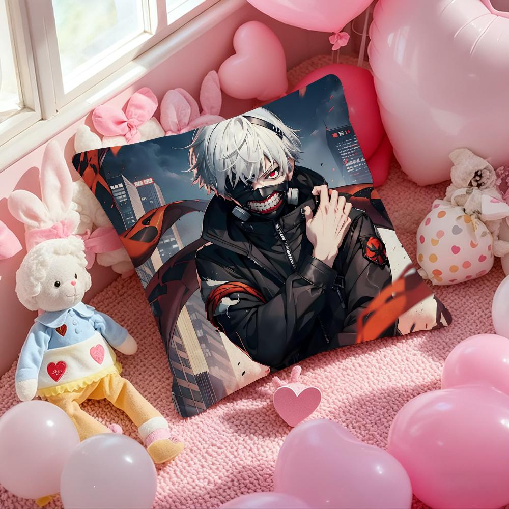 Tokyo G-Ghoul K-Kaneki Ken Cushion Cover Pattern Printed Pillowcase for Living Room Sofa Cushion Cover & Bedroom Decor