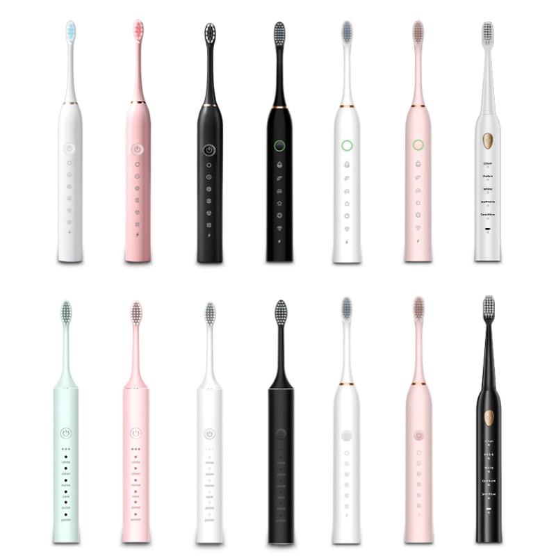 Enhanced Rechargeable Electric Toothbrush: Six-Speed Adult Couple Set with Travel-Friendly Soft Bristle Design