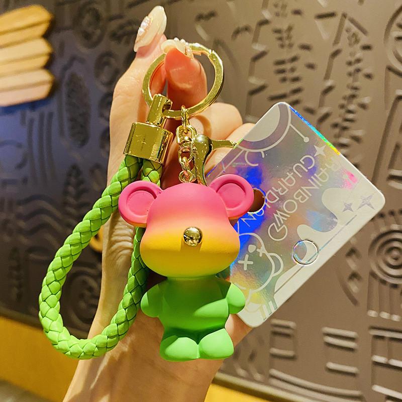 

Alloy Charming Resin Bear Bunny Keychain For Friends And Colleagues Green Bear