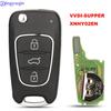 XHORSE Jingyuqin XNHY02EN Wireless Universal Remote Key for HYUNDAI Flip 3 Buttons Remotes for VVDI Key Tool English Version