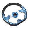 12.5 Inch Golf Cart Steering Wheel Universal 6 Holes Steering Wheel Replacement for E‑Z‑GO TXT & RXV Blue