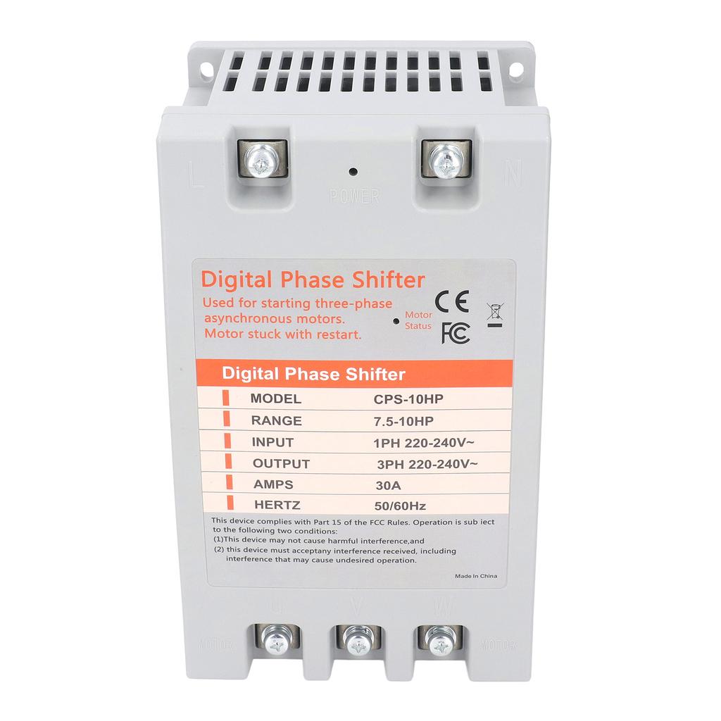 Single To 3 Phase Converter 5.5‑7.5KW 30A Digital Phase Shifter Converter for Residential Commercial