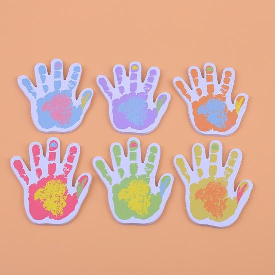 6Pcs Palm Sticky Notes Set 30 Sheets/Pad Kids Self-Adhesive Note Kids School Office Pink Green Yellow Blue Sticky Notes