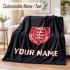 Custom Text Flannel Blanket Hull KR Print Warm Cozy Blanket Home Sofa Bedding