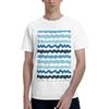 Abstract Blue Wave Pattern Calm Ocean Inspired Design Men TShirt Oversized T Shirts Mens Crew Neck Cotton Tees Short Male