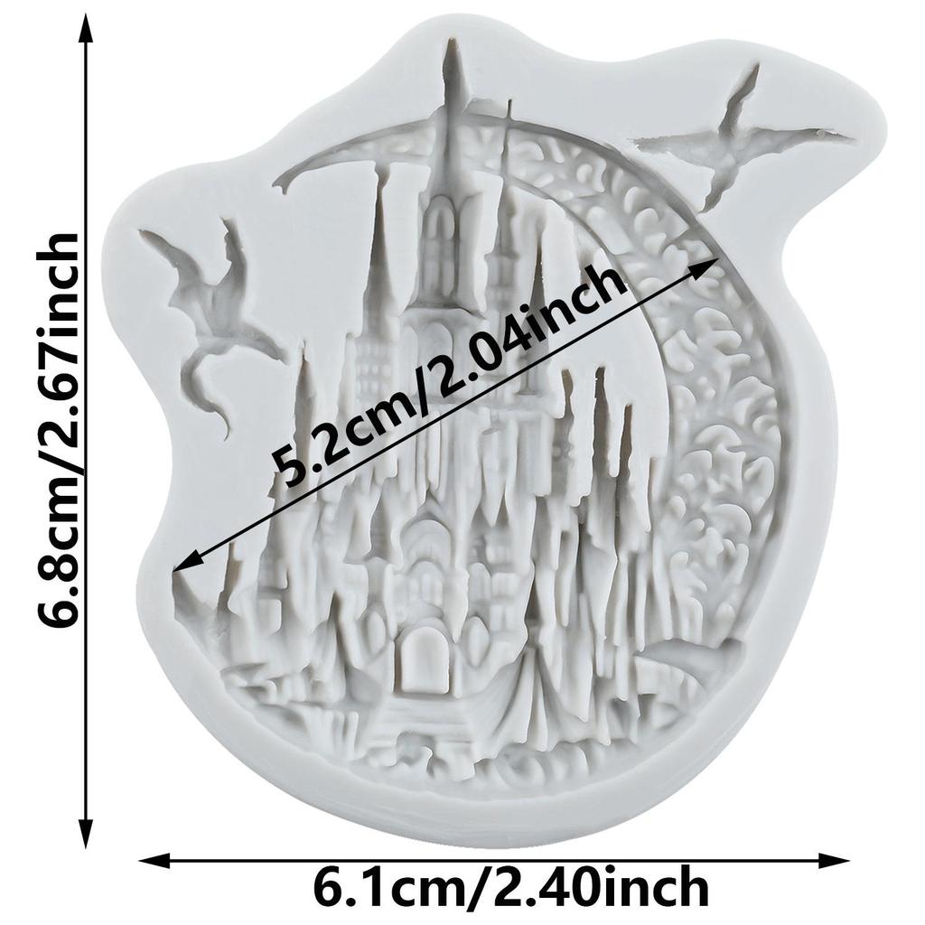Castle Silicone Mold Moon Castle Fondant Molds Cake Decorating Tools Theme Cake Dessert Decorated Chocolate Candy Mold