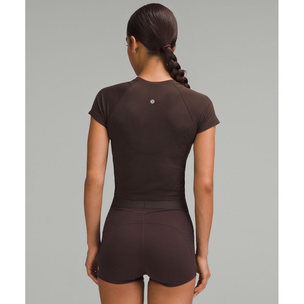 Lululemon Swiftly Tech Cropped Short Sleeve Shirt 2.0 Espresso Espresso