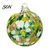 Ricordi in Vetro Artigianale Pallina Decorativa Soffiata a Mano, Colorata Decorazione Natalizia da Appendere Ornamenti Fatti a Mano per Albero, Finestra, Patio, Giardino, Interno