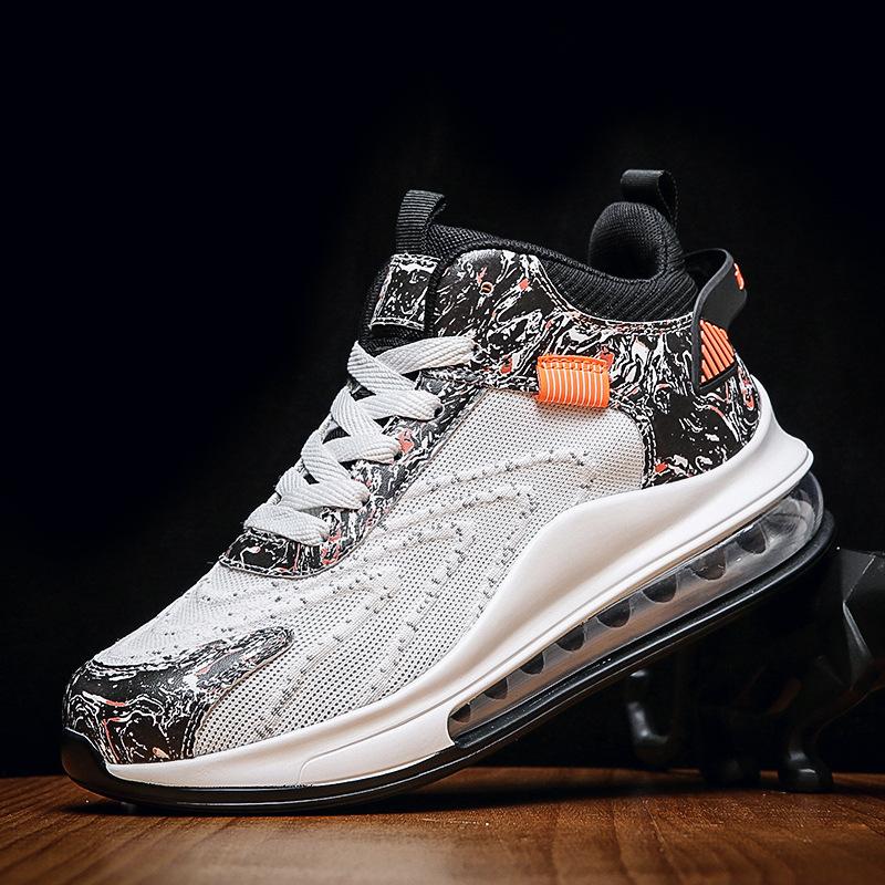 Fashion Men's Shoes 2024 New Spring Sports Shoes Fish Scale Flying Woven Breathable Running Shoes Youth Trendy Shoes Large Size